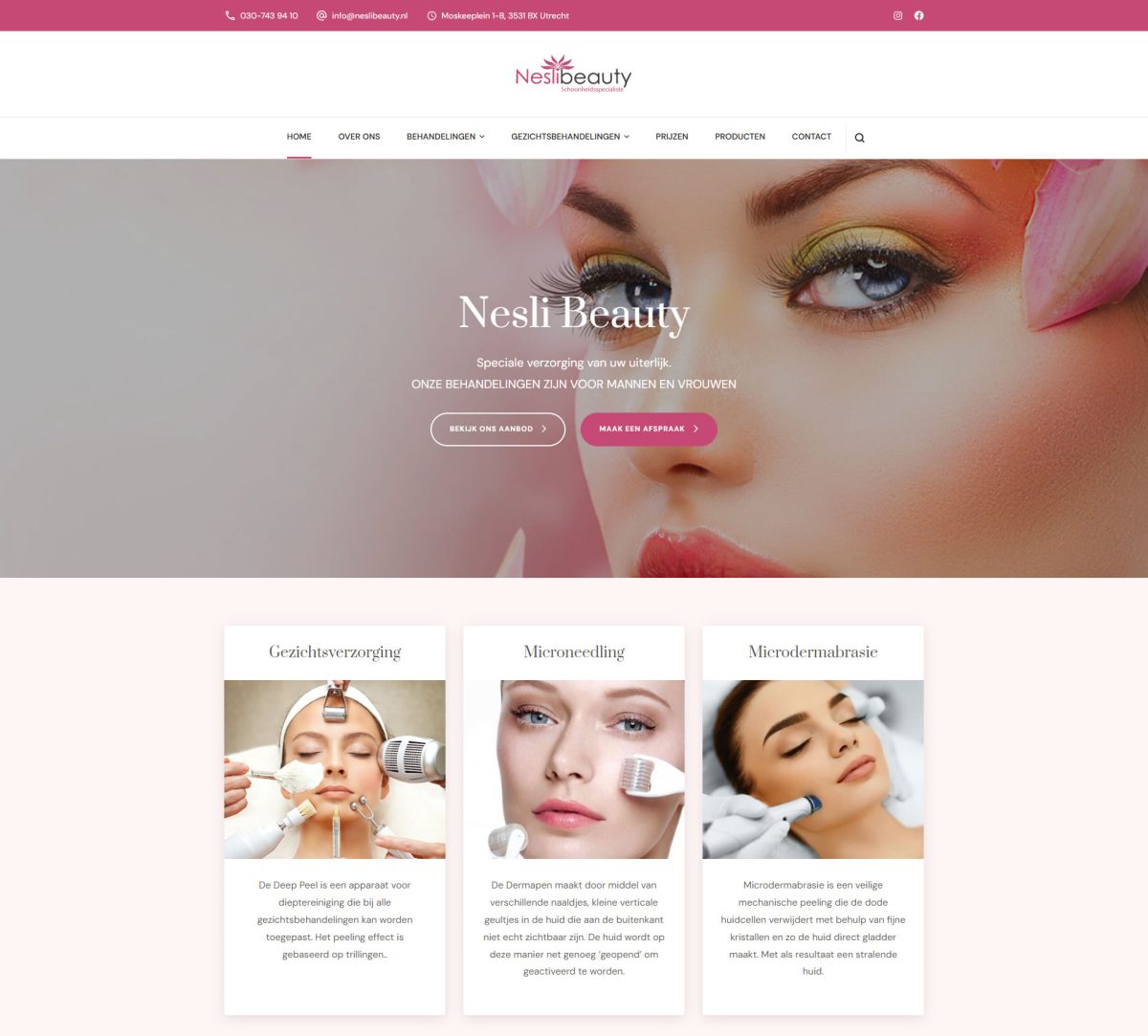 Nesli Beauty website referentie